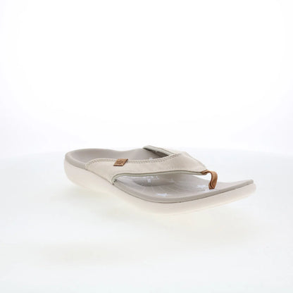 Spenco Yumi Believe SP1066GRY Womens Gray Canvas Flip-Flops Sandals Shoes