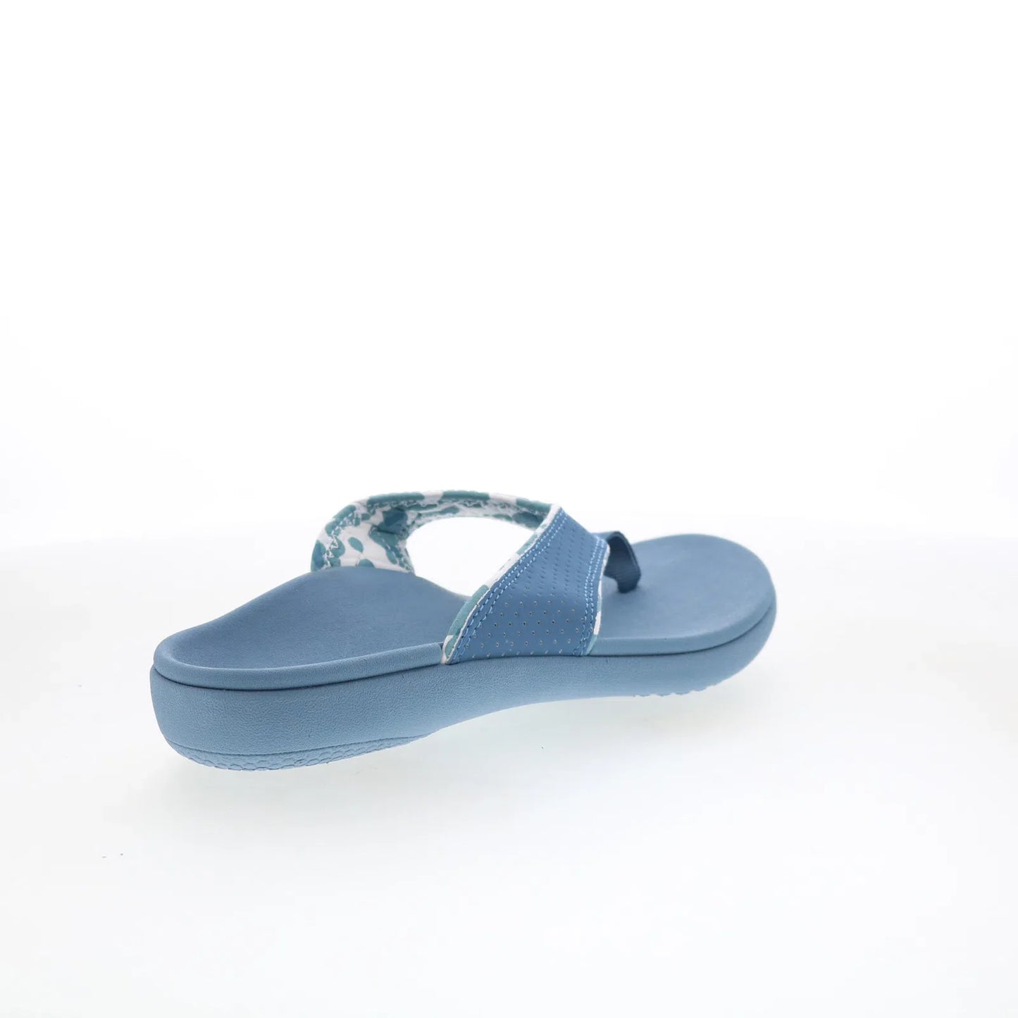 Spenco Yumi Bokeh SP1069BLS Womens Blue Wide Flip-Flops Sandals Shoes