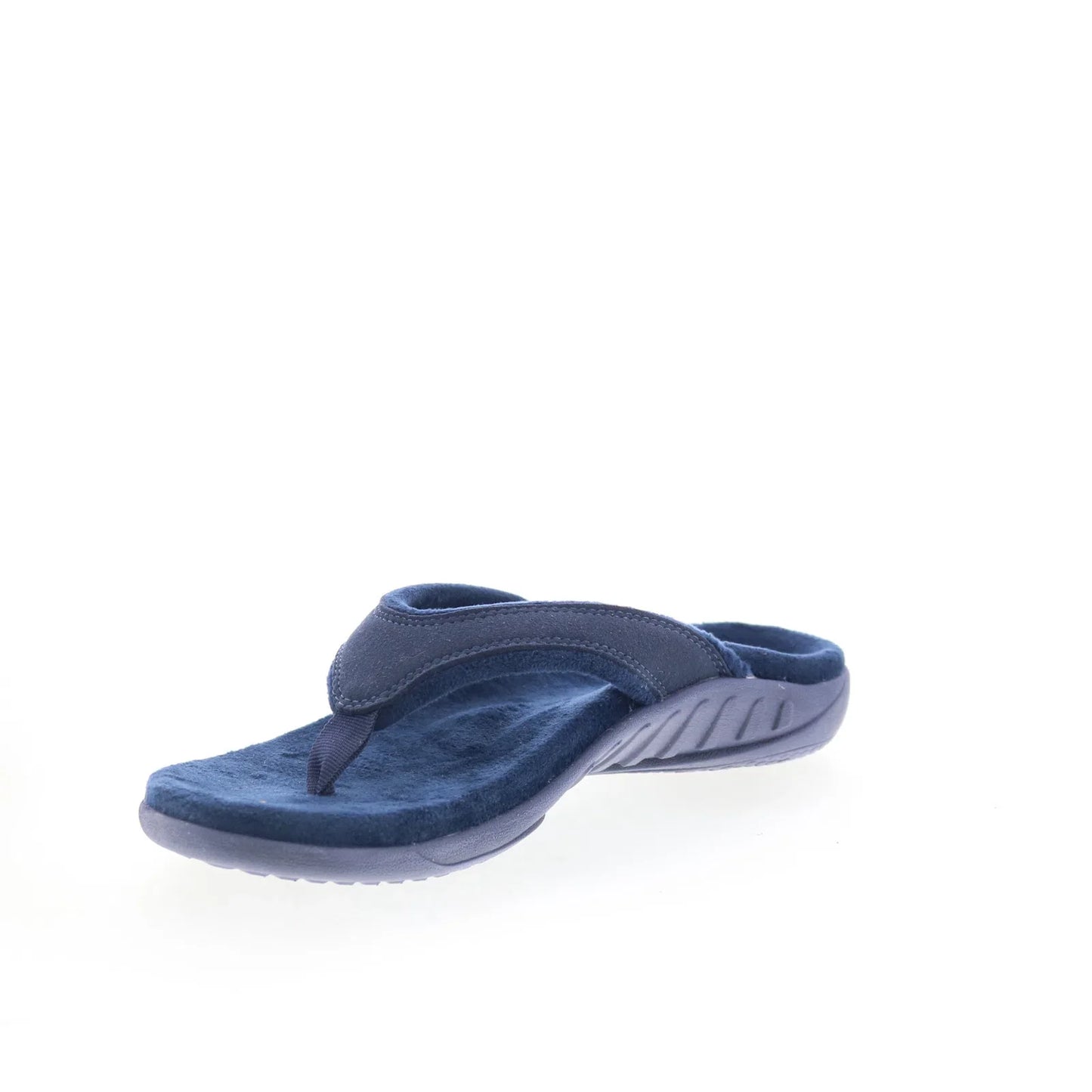 Spenco Yumi Cozy Slipper SP1169NVY Womens Blue Suede Flip-Flops Sandals Shoes