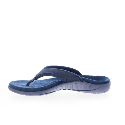 Spenco Yumi Cozy Slipper SP1169NVY Womens Blue Suede Flip-Flops Sandals Shoes